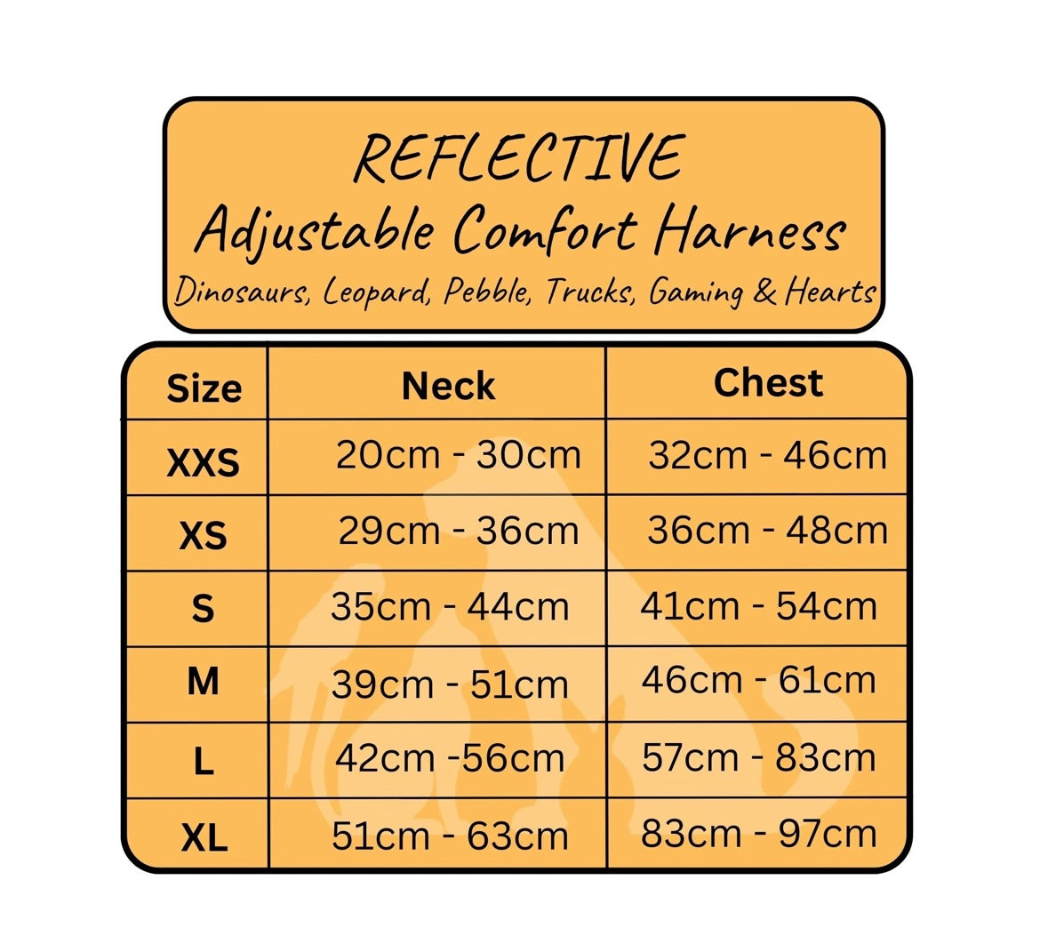 Reflective comfort harness - Hearts