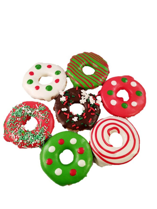 Assorted Christmas doughnuts