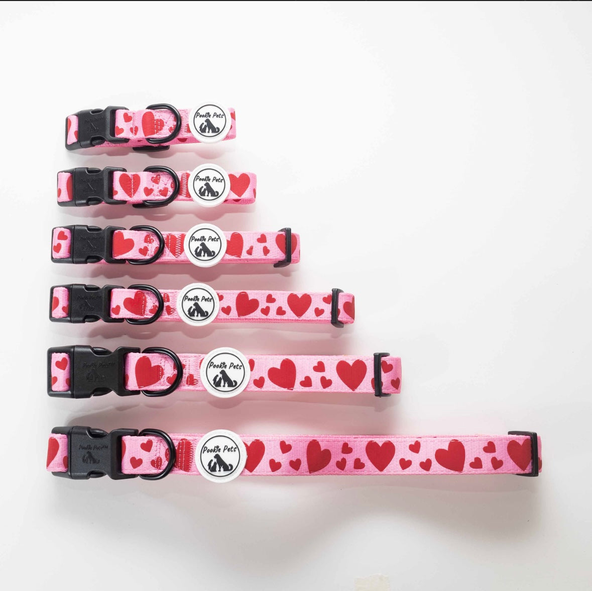 Reflective collar - Hearts