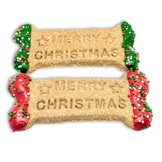 Large Merry Christmas bone - Assorted